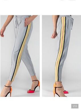 ATM French Terry Crochet Trim Joggers Grey Fog Size S